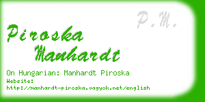 piroska manhardt business card